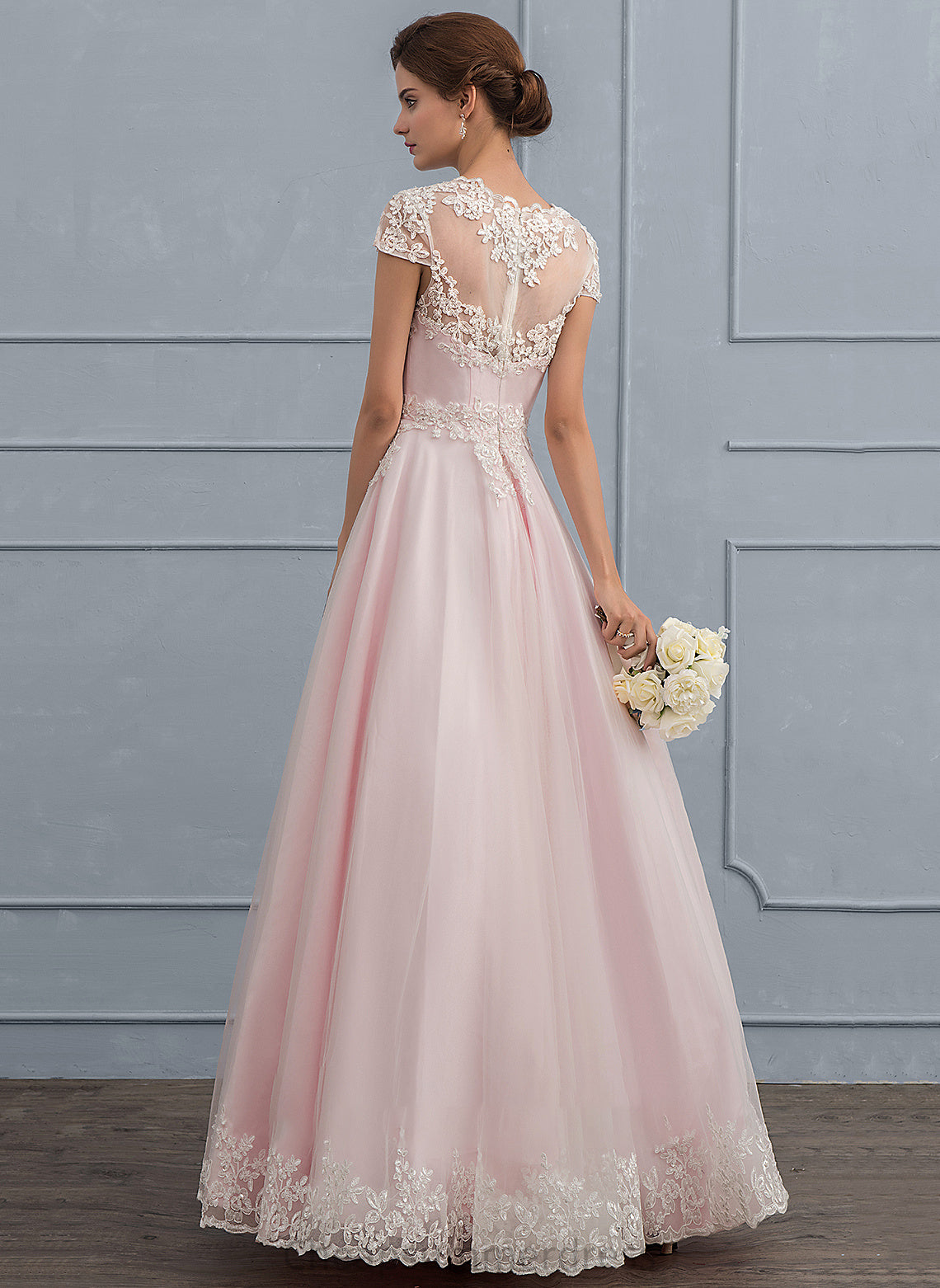 Dress Raven Sequins Wedding Tulle Wedding Dresses Floor-Length Beading With V-neck Ball-Gown/Princess