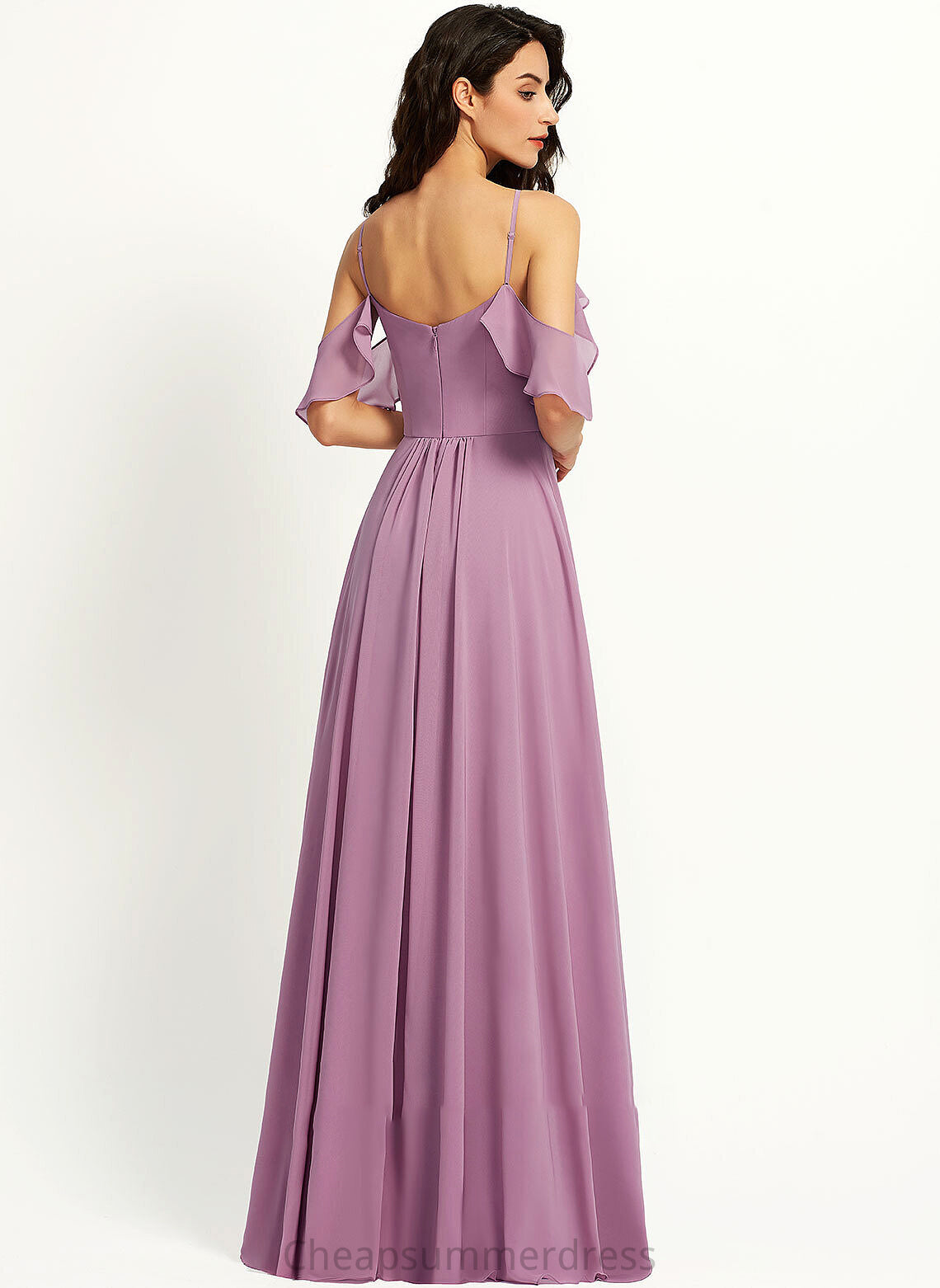 Silhouette Length A-Line Pockets Neckline Embellishment ScoopNeck Fabric Floor-Length Shyla Sleeveless Floor Length