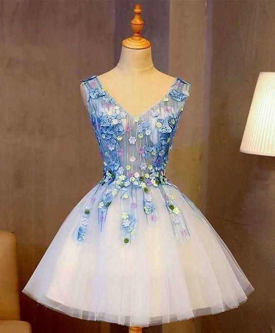 Kelly Homecoming Dresses Cute Blue CD2915